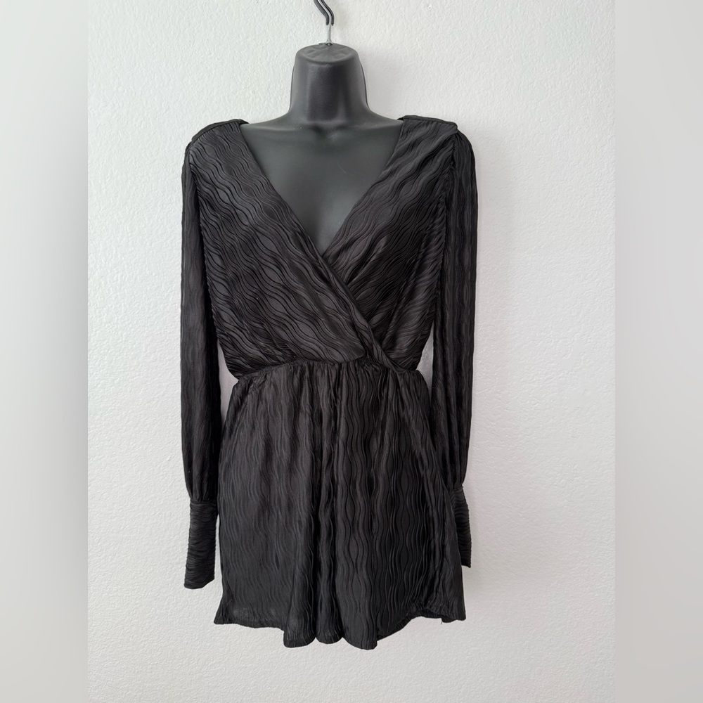 Fashion Nova Black Fringe Detail Top